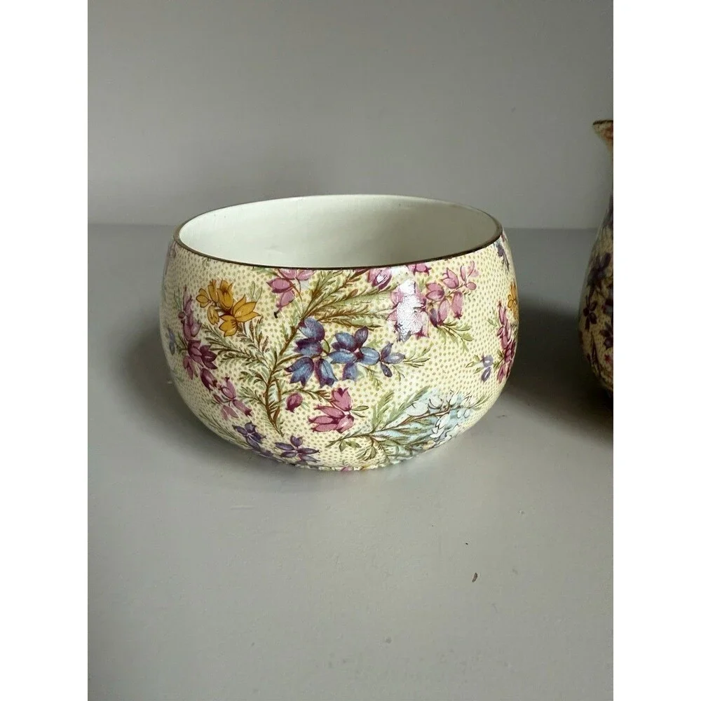 VTG  Lord Nelson Ware, Heather Chinz, Creamer, Sugar Set